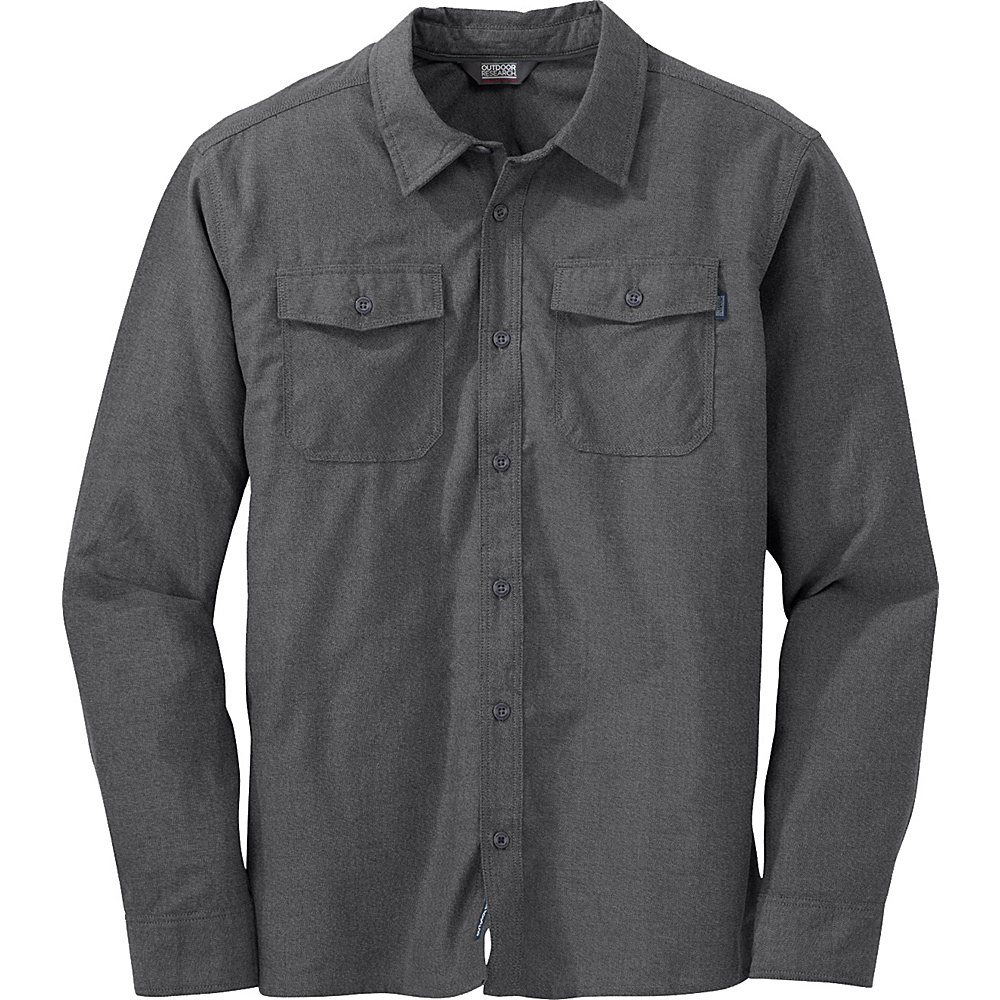 Outdoor Research Gastown L S Shirt S Charcoal Outdoor Research Men s Apparel