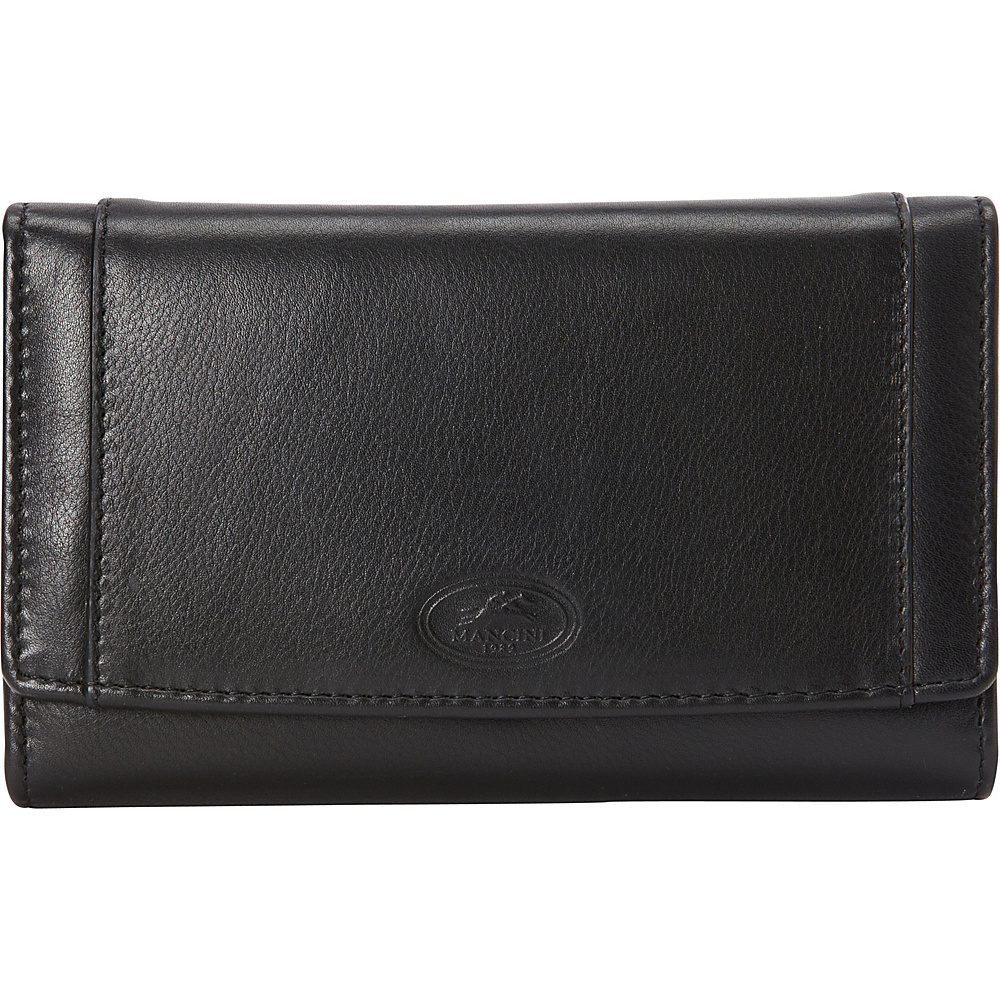 Mancini Leather Goods RFID Secure Ladies Clutch Wallet Black Mancini Leather Goods Women s Wallets