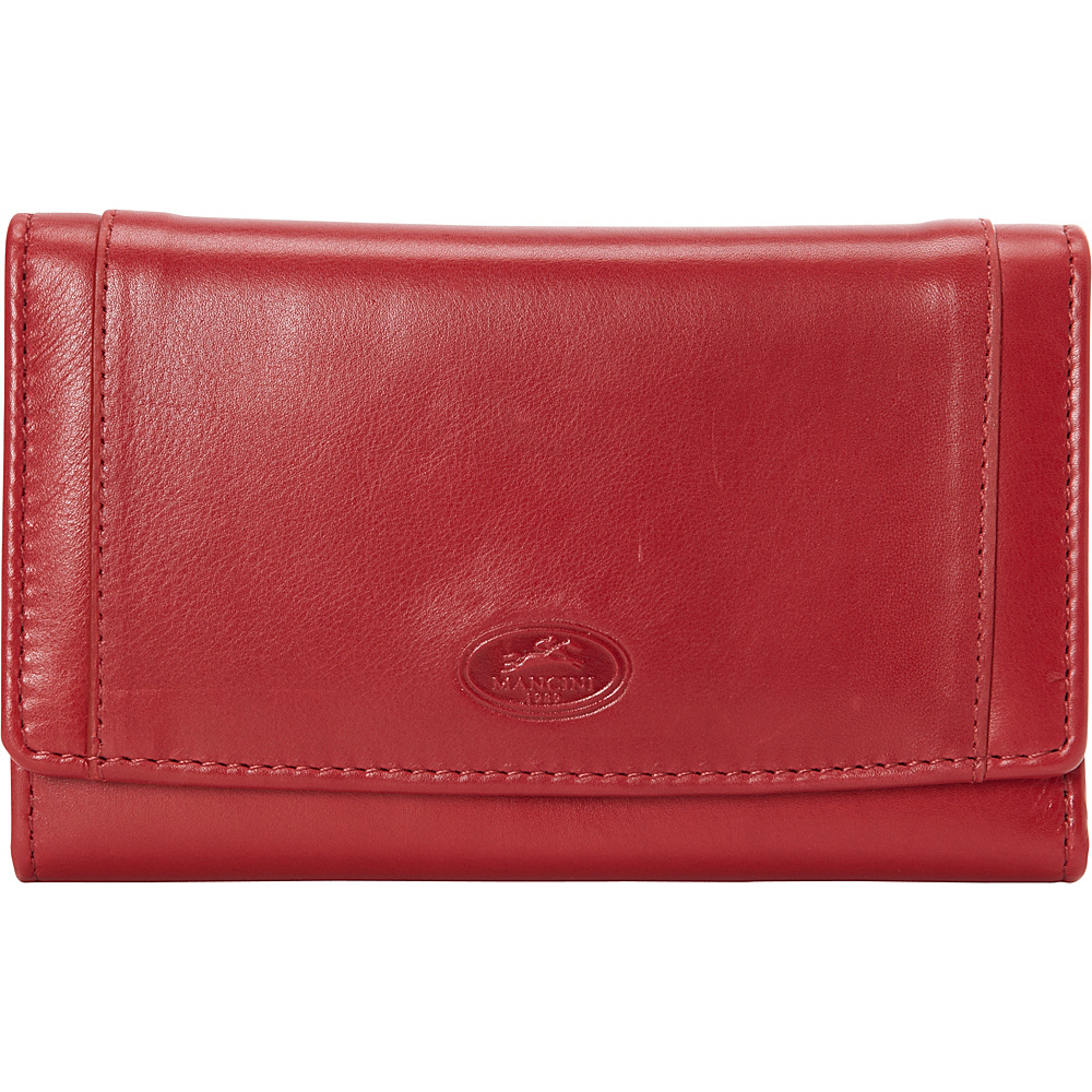 Mancini Leather Goods RFID Secure Ladies Clutch Wallet Red Mancini Leather Goods Women s Wallets
