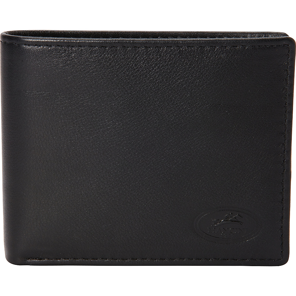 Mancini Leather Goods RFID Secure Mens Wallet with Coin Pocket Black Mancini Leather Goods Men s Wallets