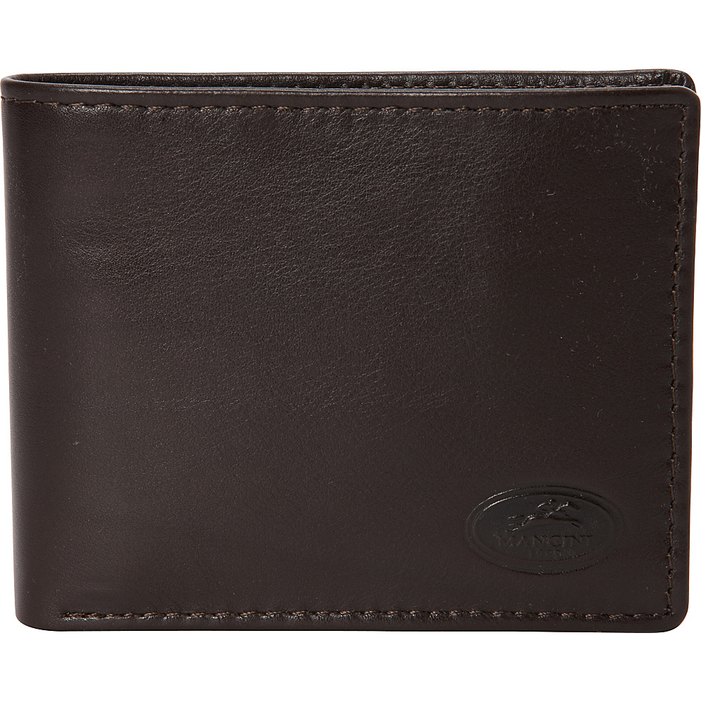 Mancini Leather Goods RFID Secure Mens Wallet with Coin Pocket Brown Mancini Leather Goods Men s Wallets