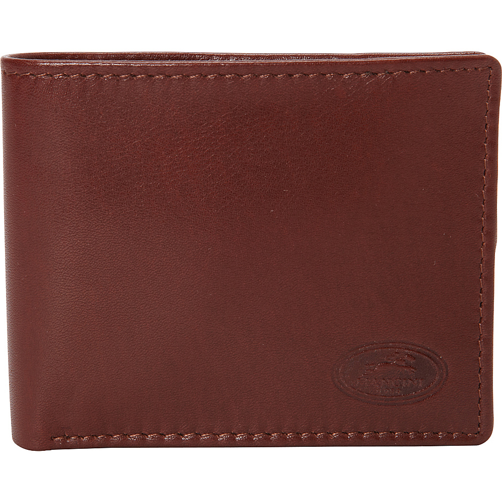 Mancini Leather Goods RFID Secure Mens Wallet with Coin Pocket Cognac Mancini Leather Goods Men s Wallets