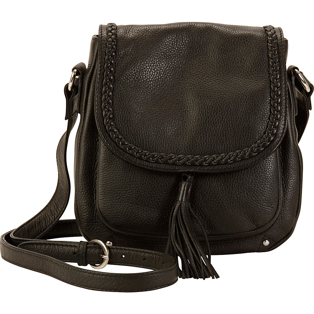 Hadaki Saddle Crossbody Black Hadaki Leather Handbags