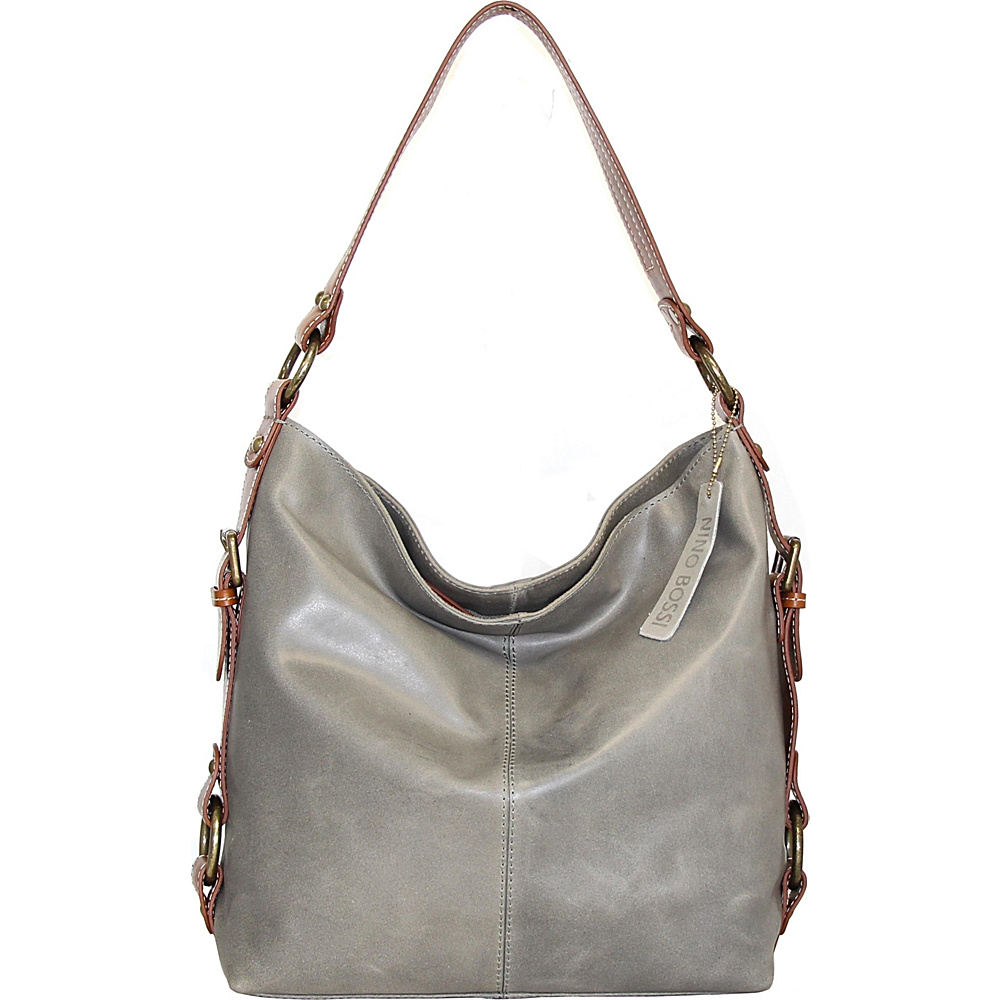 Nino Bossi Lotus Bloom Shoulder Bag Stone Nino Bossi Leather Handbags