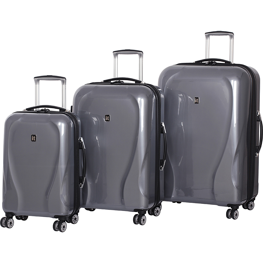 it luggage Corona Hardside 8 Wheel 3 Piece Set Slate Grey it luggage Luggage Sets