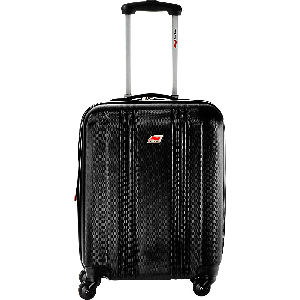 Andare Monte Carlo 20 8 Wheel Spinner Upright Black Andare Hardside Carry On