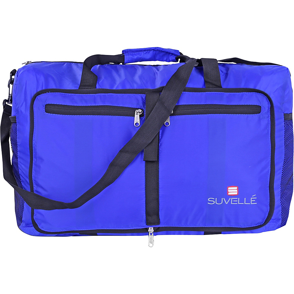 Suvelle Lightweight 21 Travel Foldable Duffel Bag Blue Suvelle Travel Duffels