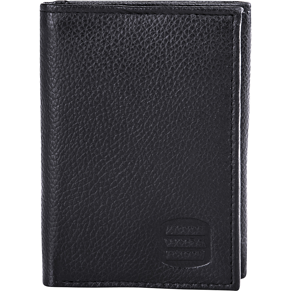 Suvelle Trifold Mens Genuine Leather Slim RFID Wallet Black Suvelle Men s Wallets