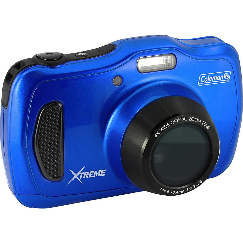 Coleman Xtreme4 20.0 MP 1080p HD 4X Optical Zoom Underwater Digital Video Camera Waterproof to 33 ft Blue Coleman Cameras