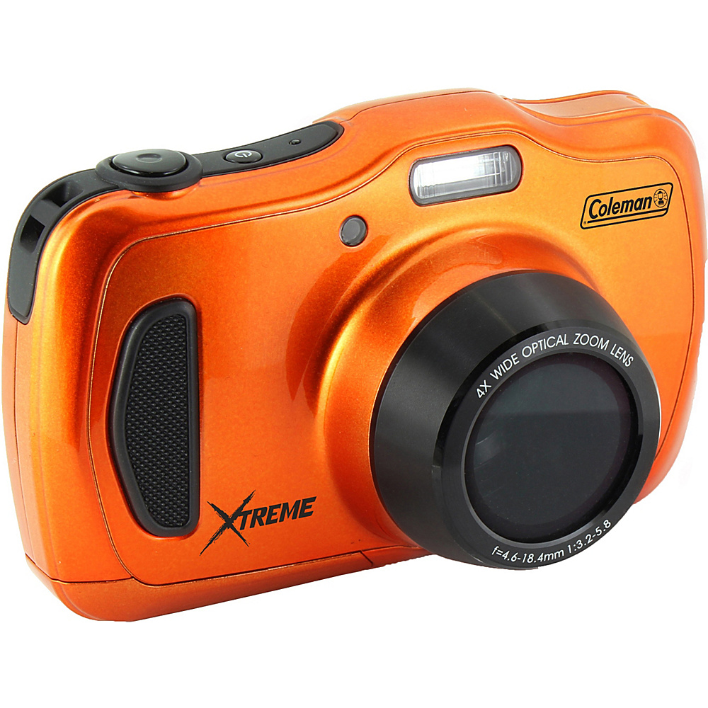 Coleman Xtreme4 20.0 MP 1080p HD 4X Optical Zoom Underwater Digital Video Camera Waterproof to 33 ft Orange Coleman Cameras