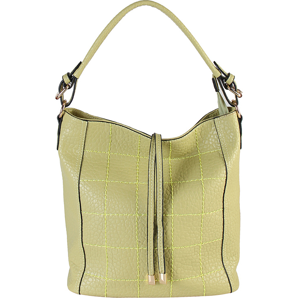 Diophy Faux Leather Zipper Closure Shoulder Handbag Green Diophy Manmade Handbags