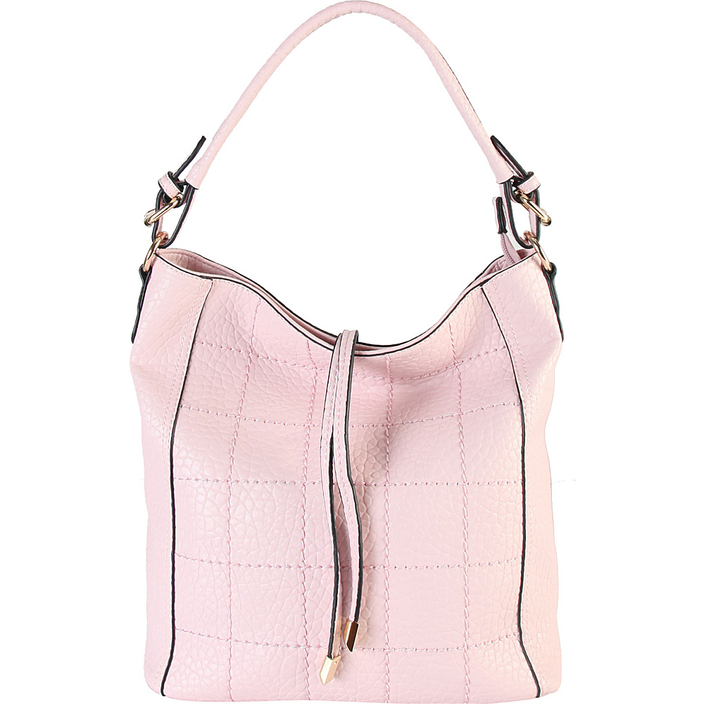 Diophy Faux Leather Zipper Closure Shoulder Handbag Pink Diophy Manmade Handbags