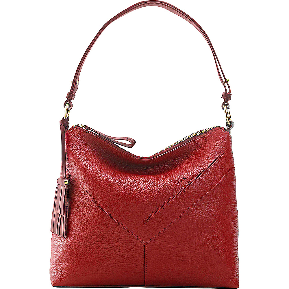 TUSK LTD Natalie Hobo Red TUSK LTD Leather Handbags