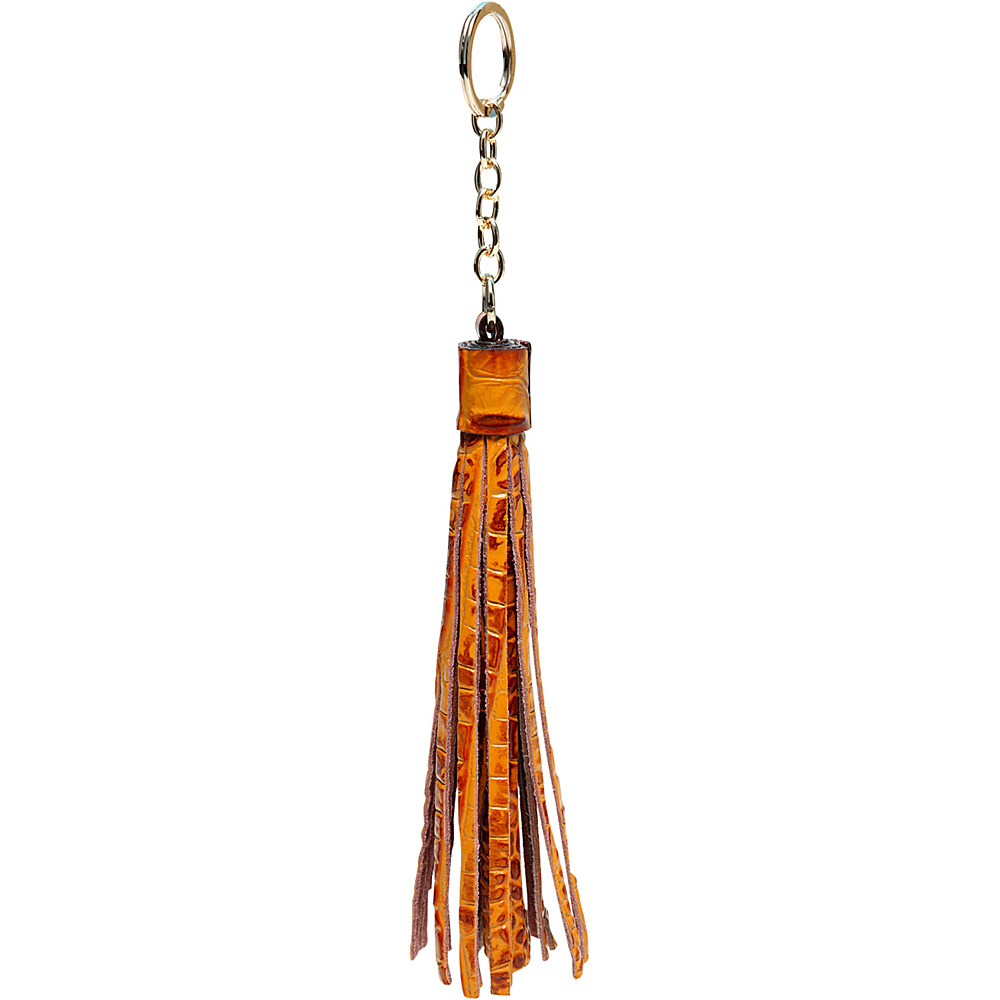 Vicenzo Leather Terza Croc Embossed Leather Tassel Key Chain Brown Vicenzo Leather Women s SLG Other