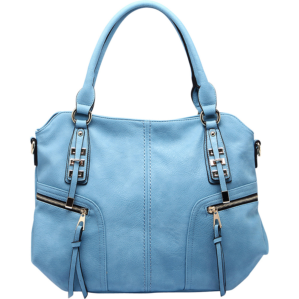 MKF Collection Edie Zippered Handbag Blue MKF Collection Manmade Handbags