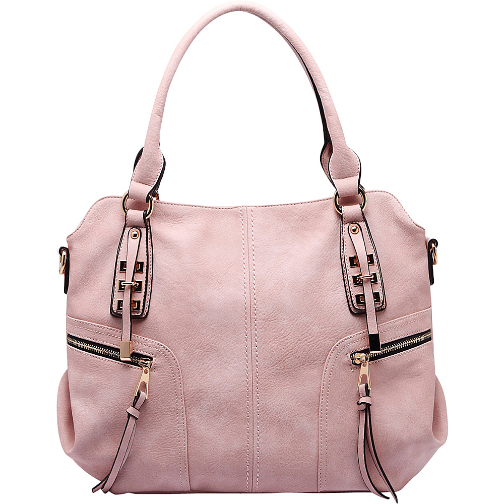 MKF Collection Edie Zippered Handbag Pink MKF Collection Manmade Handbags
