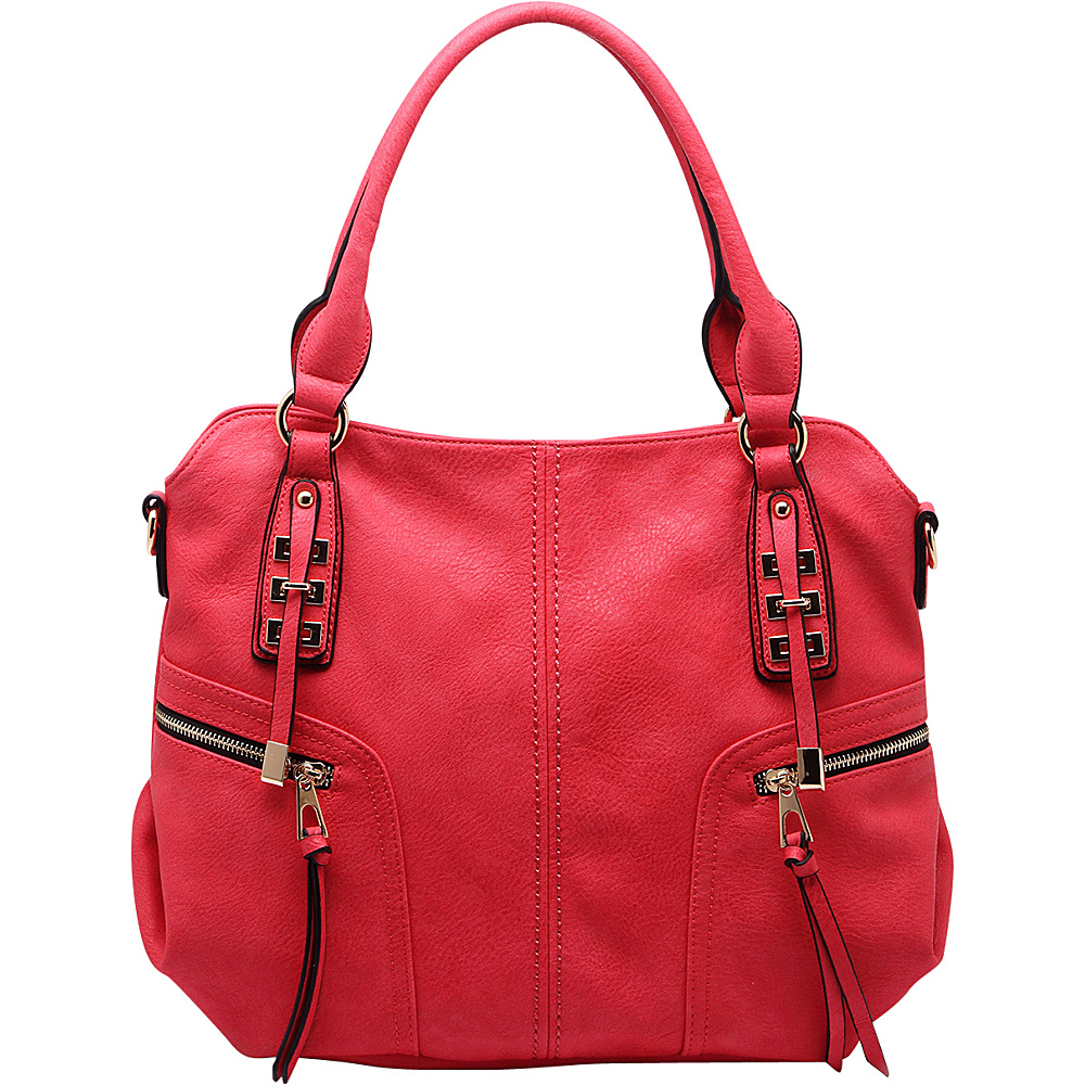 MKF Collection Edie Zippered Handbag Red MKF Collection Manmade Handbags