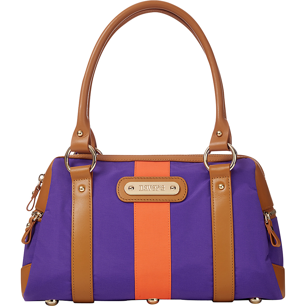 Davey s Doctor Bag Stripe Satchel Purple Orange Stripe Davey s Fabric Handbags