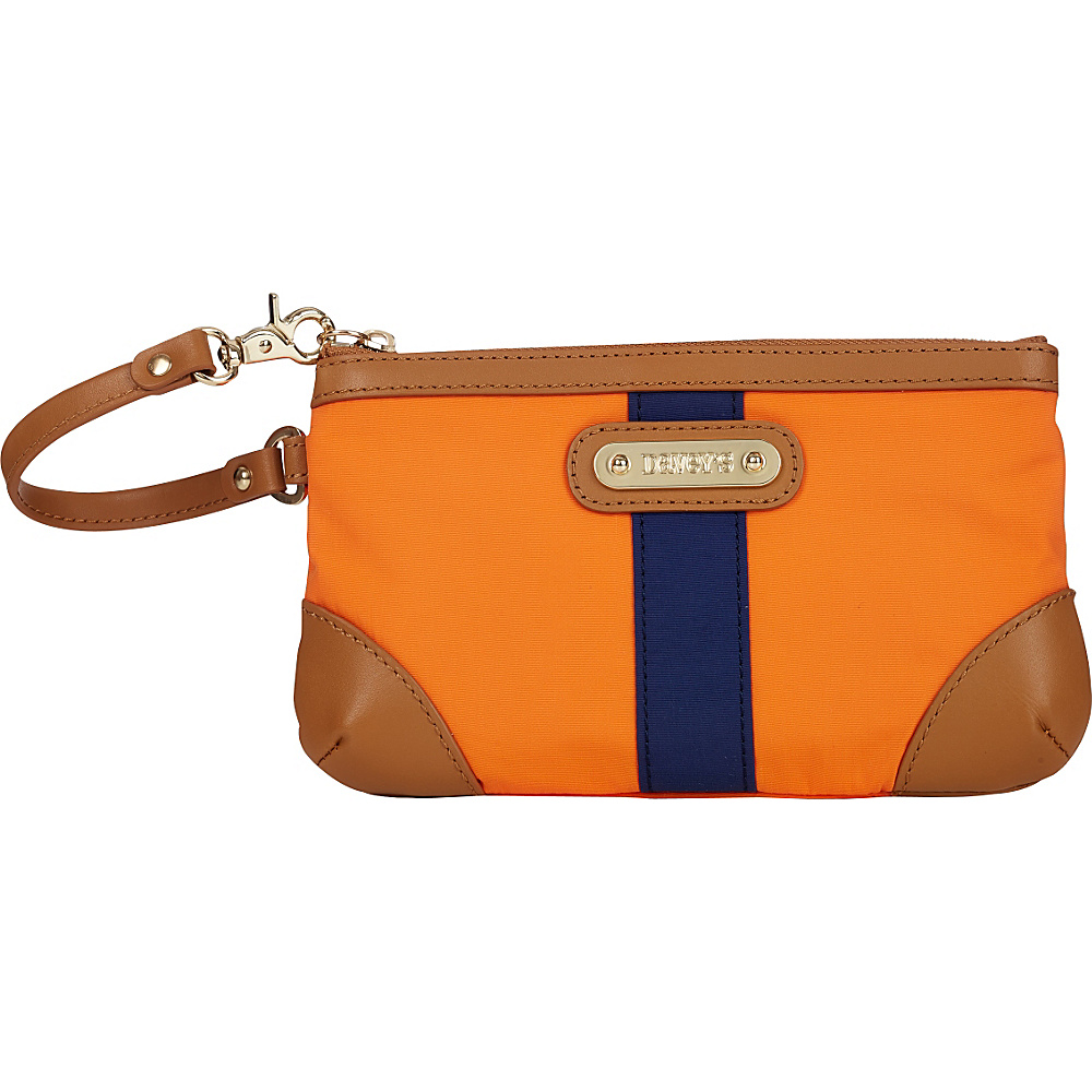 Davey s Medium Stripe Wristlet Orange Navy Stripe Davey s Fabric Handbags