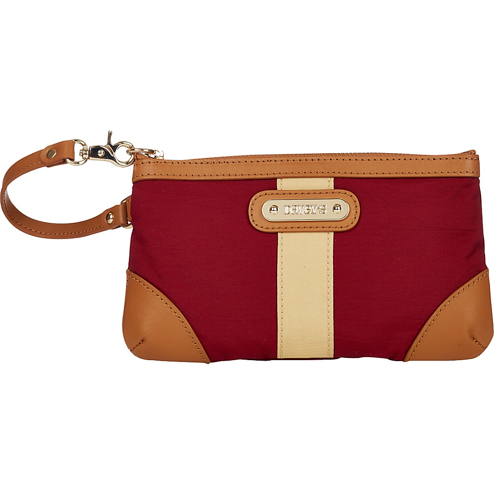 Davey s Medium Stripe Wristlet Crimson Gold Stripe Davey s Fabric Handbags