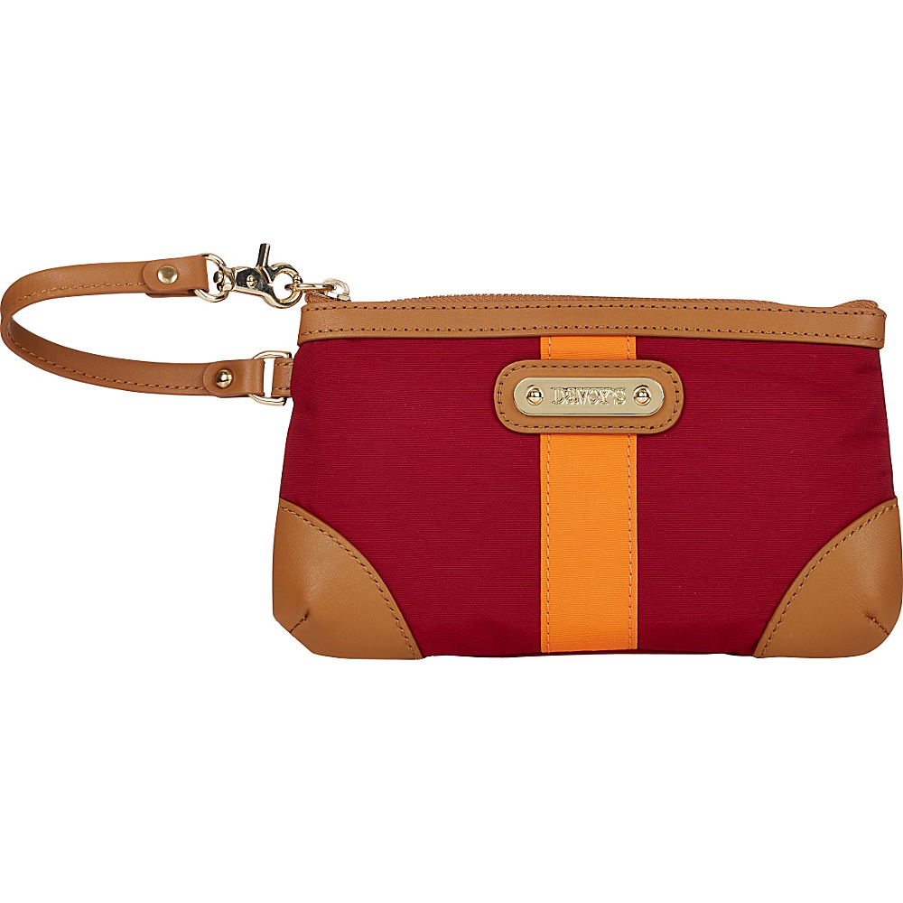 Davey s Medium Stripe Wristlet Maroon Orange Stripe Davey s Fabric Handbags