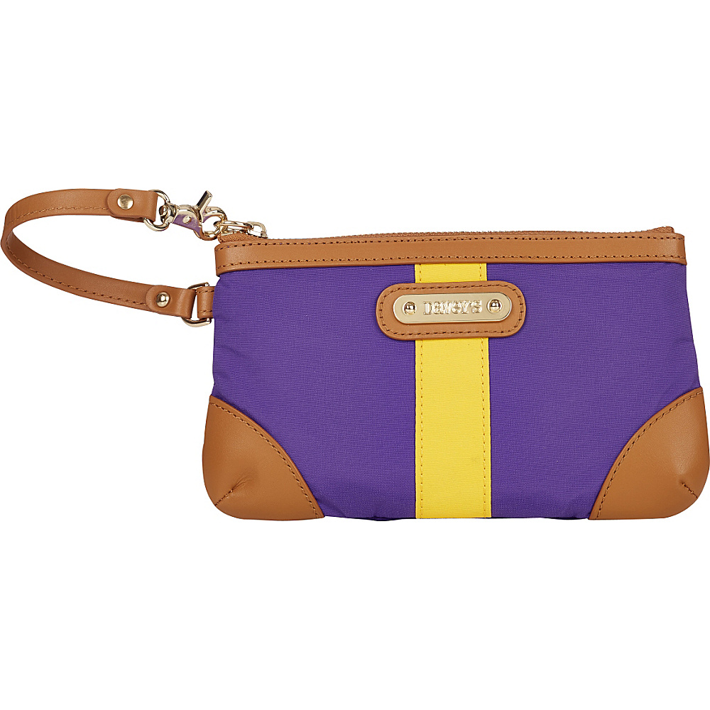 Davey s Medium Stripe Wristlet Purple Gold Stripe Davey s Fabric Handbags