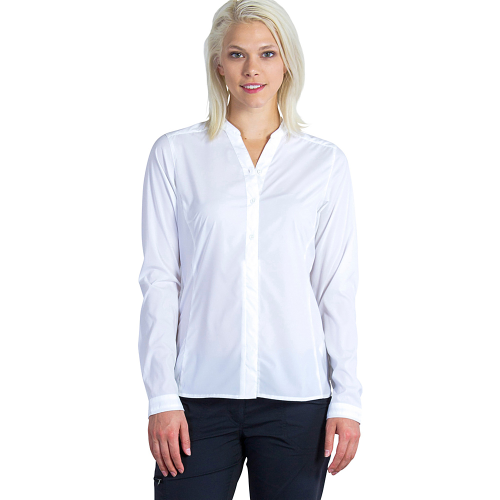 ExOfficio Womens Safiri Long Sleeve Shirt M White ExOfficio Women s Apparel