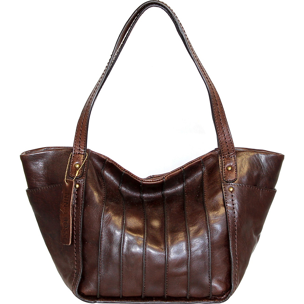 Nino Bossi Begonia Bloom Shoulder Bag Chocolate Nino Bossi Leather Handbags