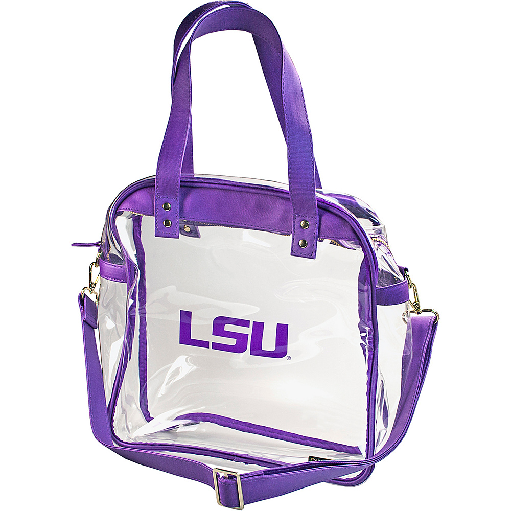 Capri Designs Carryall NCAA Tote Licensed LSU Capri Designs Manmade Handbags