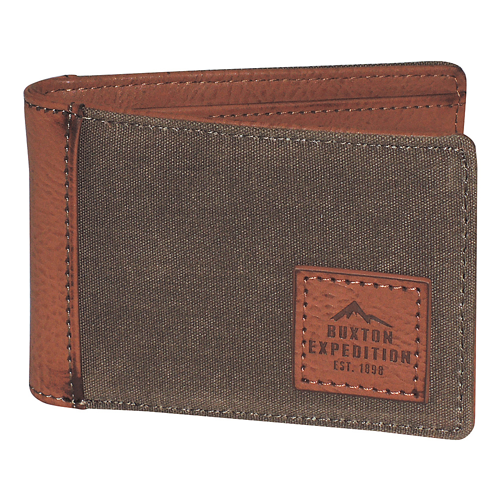Buxton Expedition II Huntington Gear RFID Front Pocket Slimfold Olive Buxton Men s Wallets