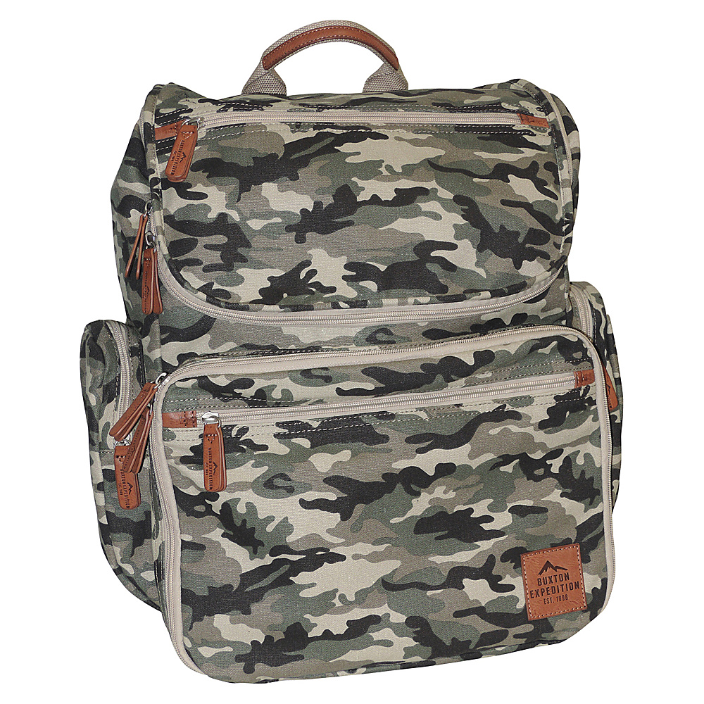 Buxton Expedition II Huntington Gear Backpack Camouflage Buxton Business Laptop Backpacks