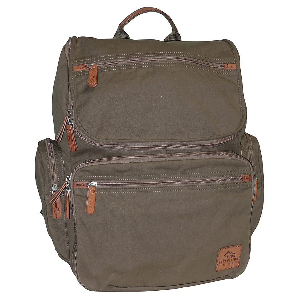 Buxton Expedition II Huntington Gear Backpack Olive Buxton Business Laptop Backpacks