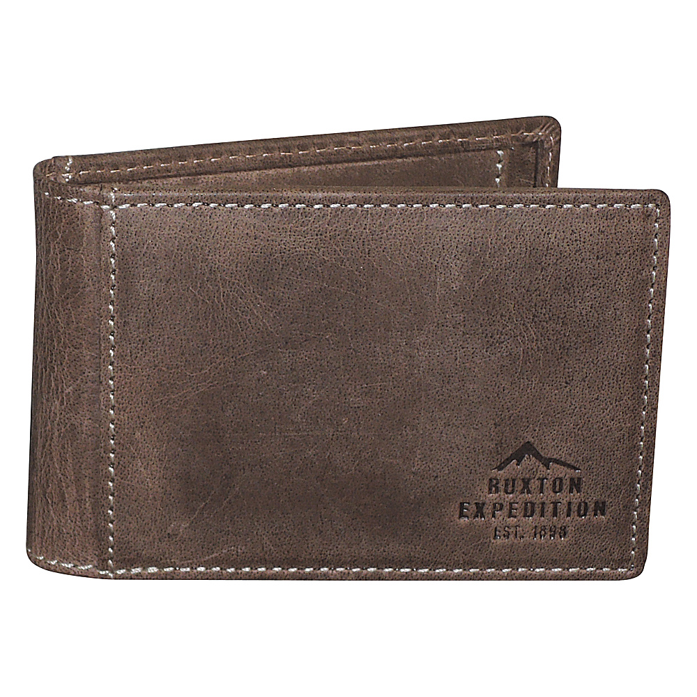 Buxton Expedition II RFID Slimfold with Clip Walnut Buxton Men s Wallets