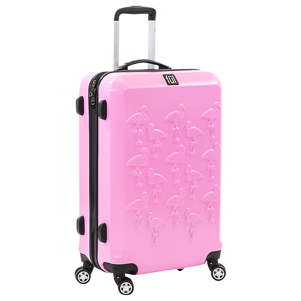 ful Flamingo 29in Spinner Rolling Luggage Pink ful Hardside Checked