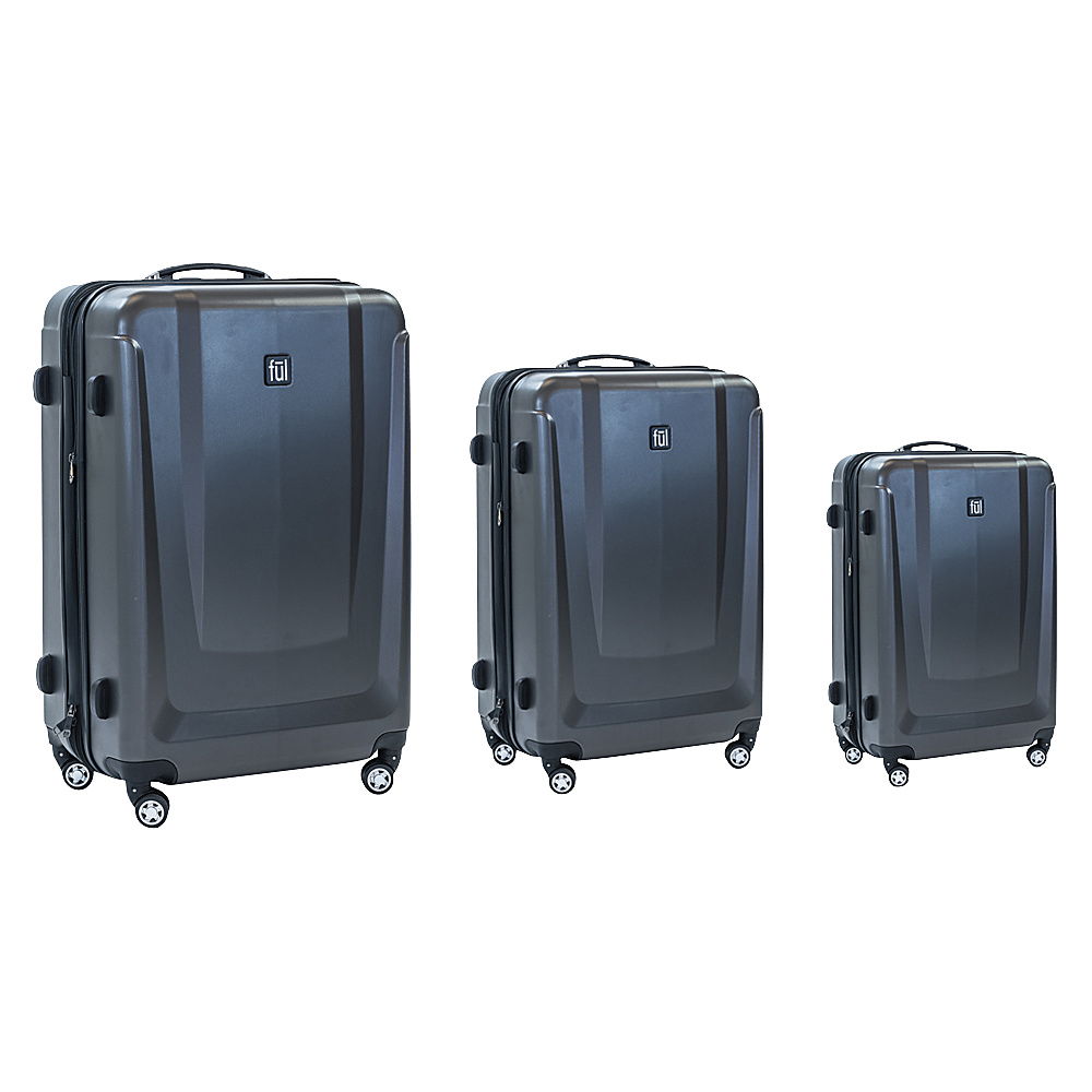 ful Load Rider 3 Piece Spinner Luggage Set Charcoal ful Luggage Sets