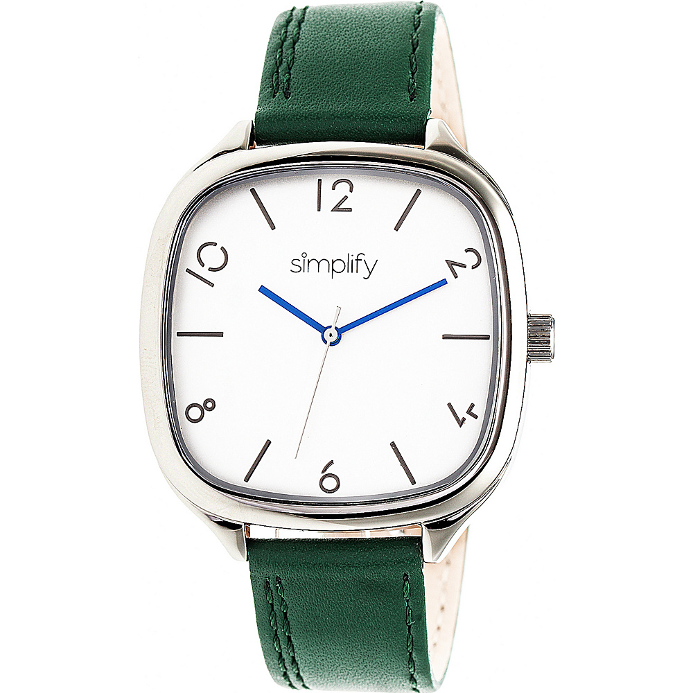 Simplify The 3500 Unisex Watch Forest Green Silver Silver Simplify Watches