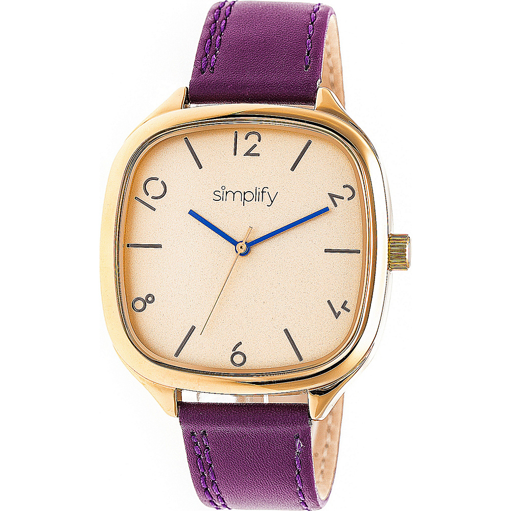 Simplify The 3500 Unisex Watch Plum Gold Gold Simplify Watches
