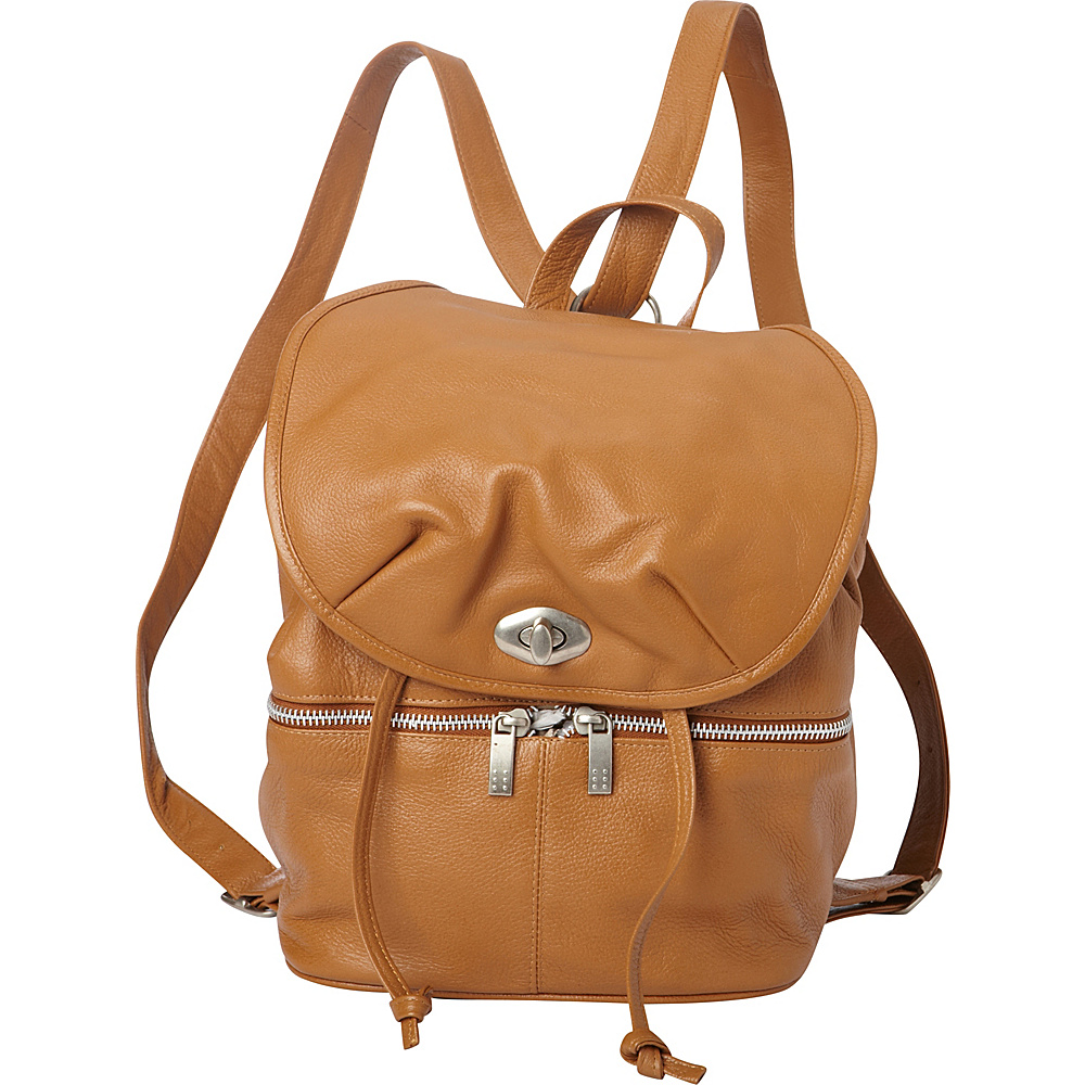 Piel Leather Drawstring Backpack Saddle Piel Leather Handbags