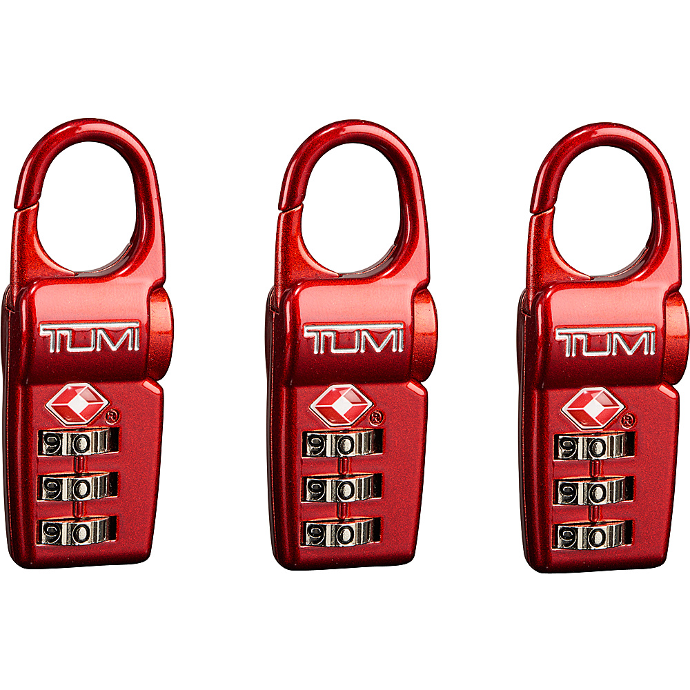 Tumi TSA Lock Box Set of 3 Red Tumi Luggage Accessories