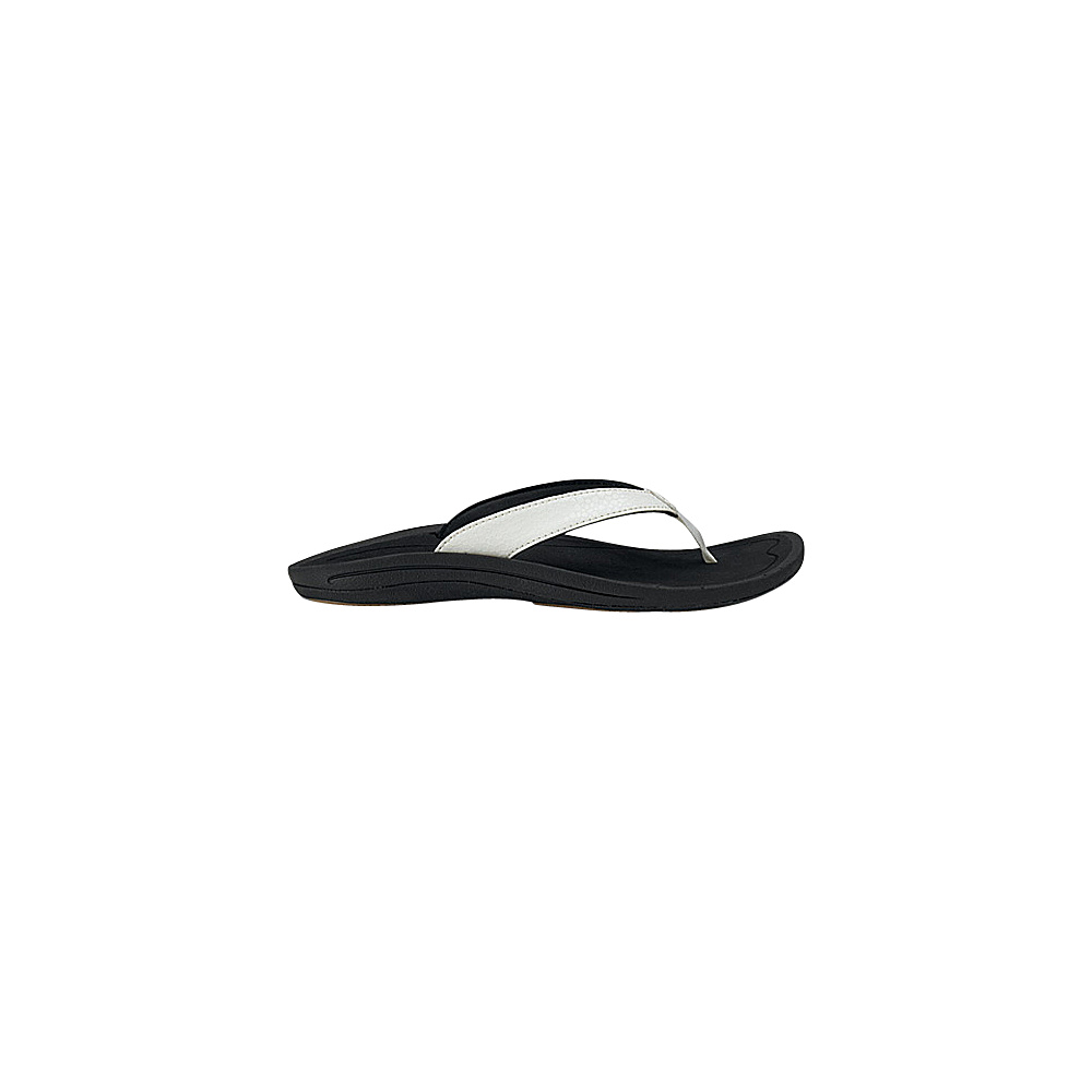 OluKai Womens Kulapa Kai Sandal 5 White Black OluKai Women s Footwear