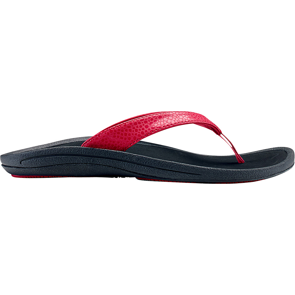 OluKai Womens Kulapa Kai Sandal 11 Crimson Black OluKai Women s Footwear