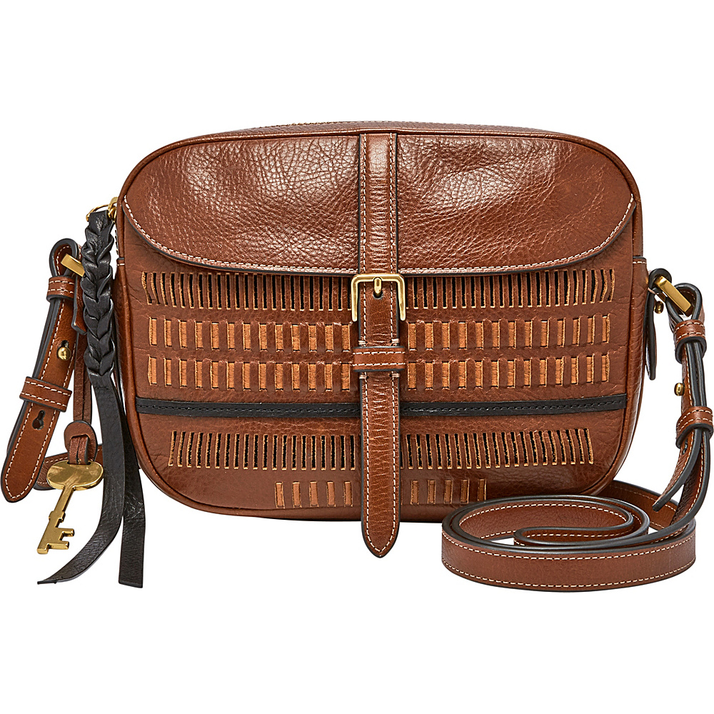 Fossil Kendall Crossbody Multi Brown Fossil Leather Handbags