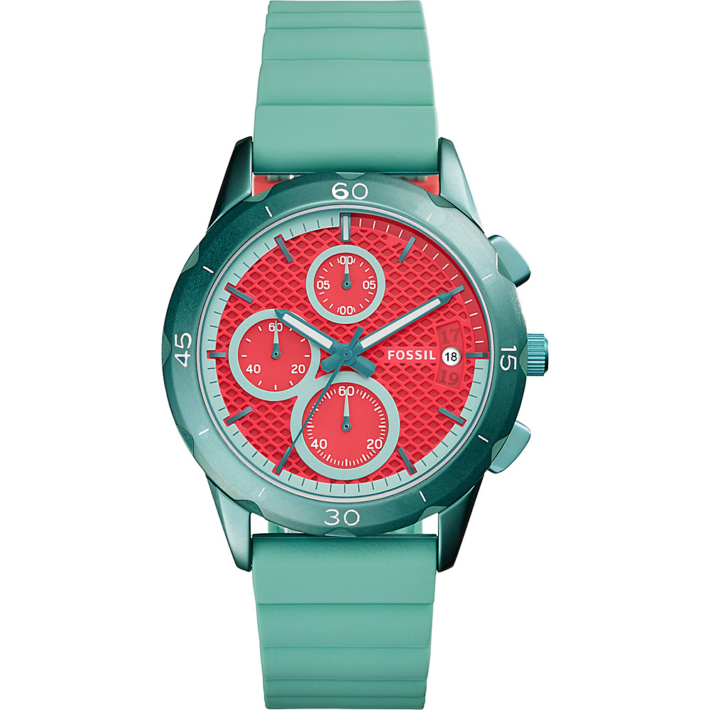 Fossil Modern Pursuit Chronograph Silicone Watch Green Fossil Watches