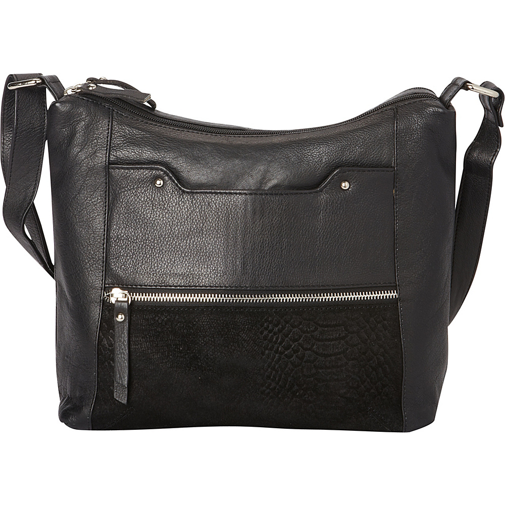 La Diva Jane Shoulder Bag Black Snake La Diva Leather Handbags
