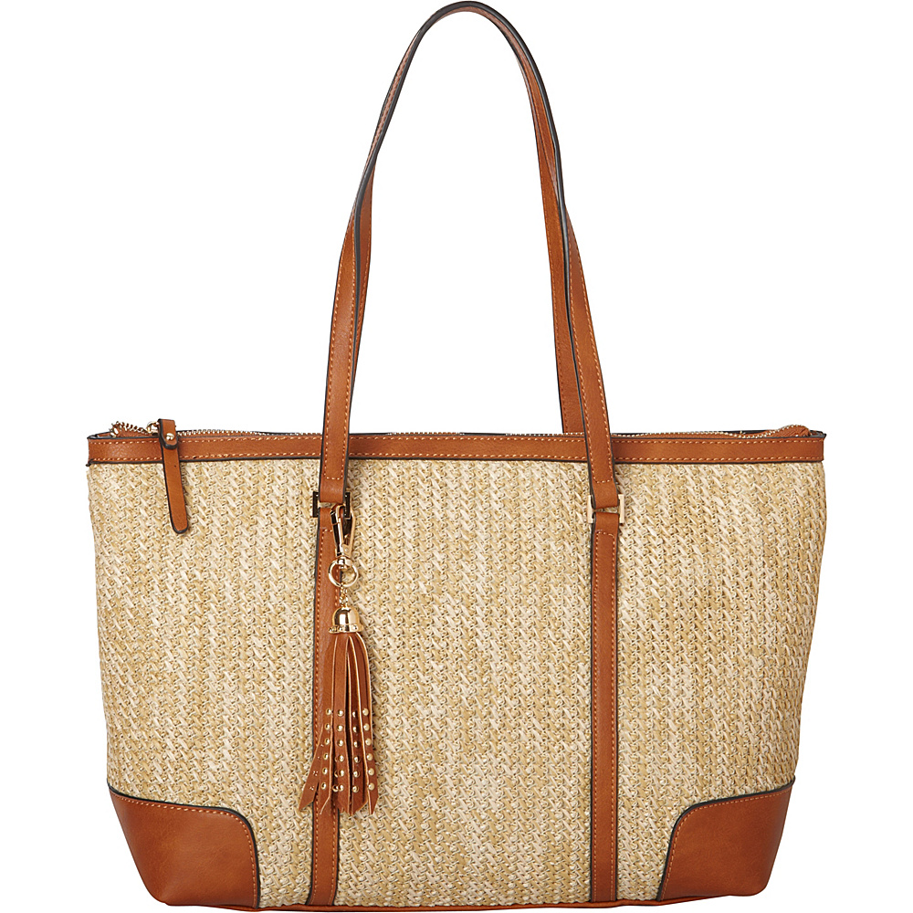 La Diva Sage Shoulder Bag Natural Cognac La Diva Manmade Handbags