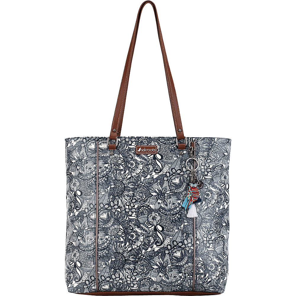 Sakroots Artist Circle N S Shopper Navy Spirit Desert Sakroots Fabric Handbags