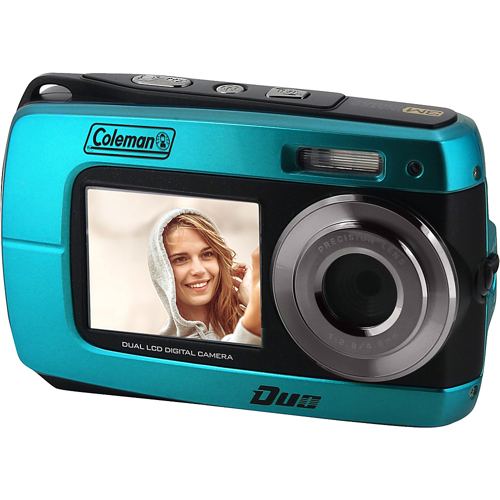 Coleman Duo2 18.0 MP HD Underwater Digital Video Camera with Dual LCD Screens Blue Coleman Cameras