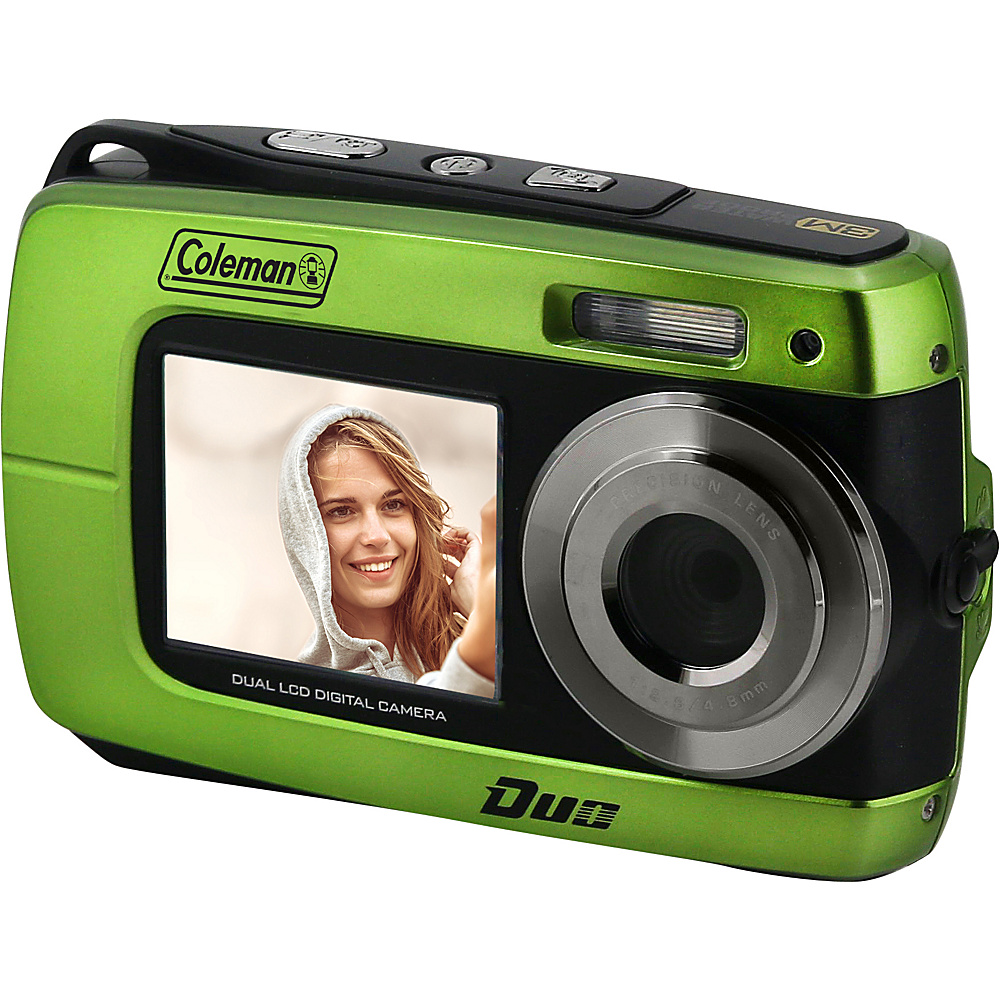 Coleman Duo2 18.0 MP HD Underwater Digital Video Camera with Dual LCD Screens Green Coleman Cameras