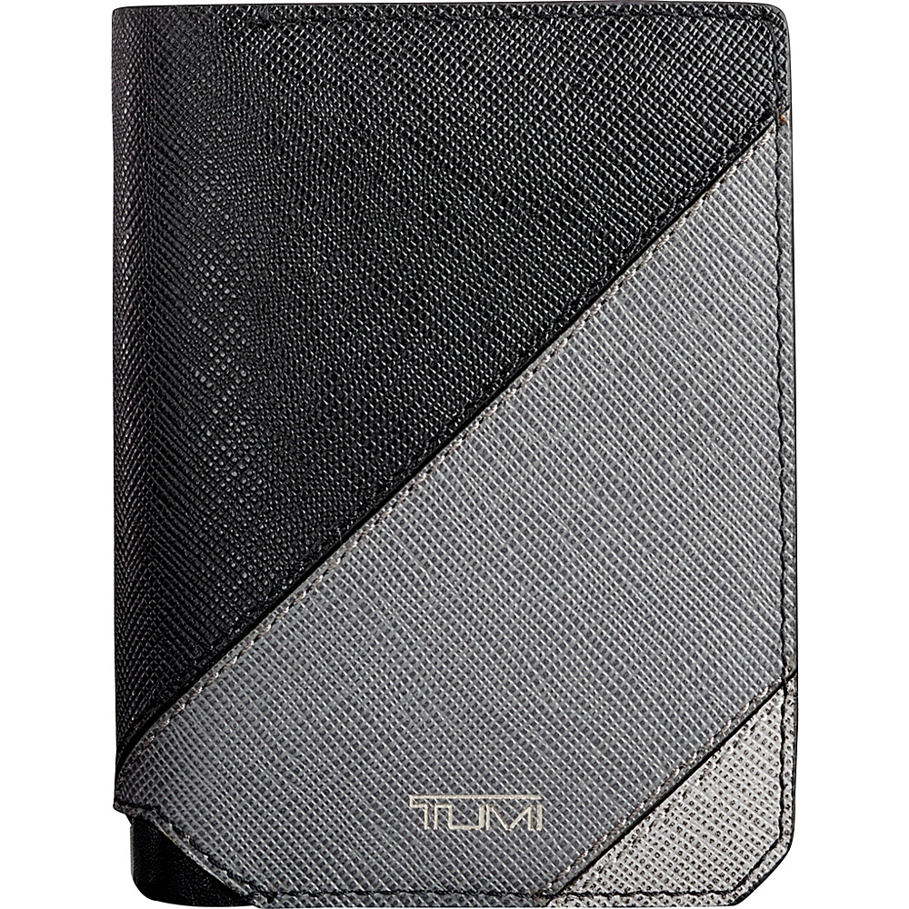 Tumi Mason Gusseted Card Case with ID Grey Pieced Leather Tumi Men s Wallets