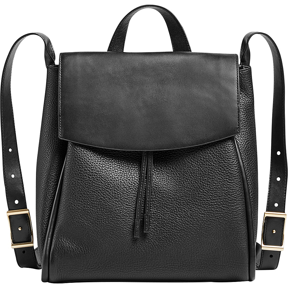 Skagen Ebba Leather Backpack Black Skagen Leather Handbags